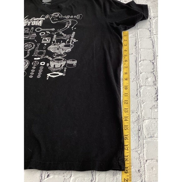 Harley-Davidson T-Shirt Men's Size XL Color Black Graphic V-Neck Custom Tee - Picture 5 of 6